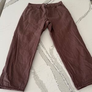 Uniqlo Relaxed Fit Jeans Rust 34x28